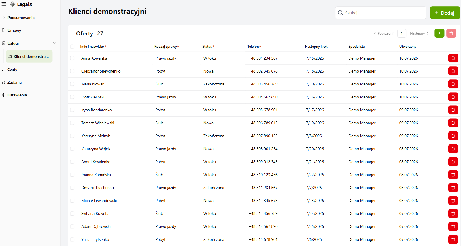 LegalX client workspace