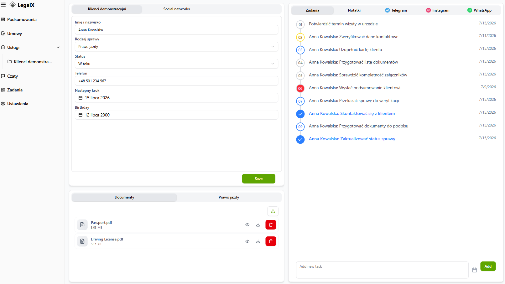 LegalX communication workflow